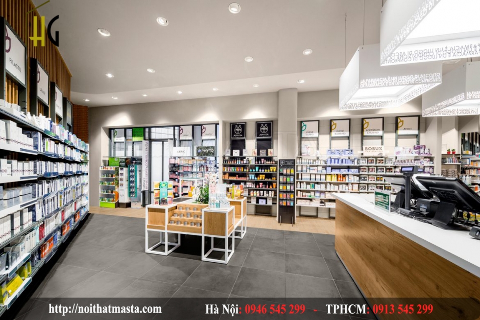 thiết kế nội thất hiệu thuốc 